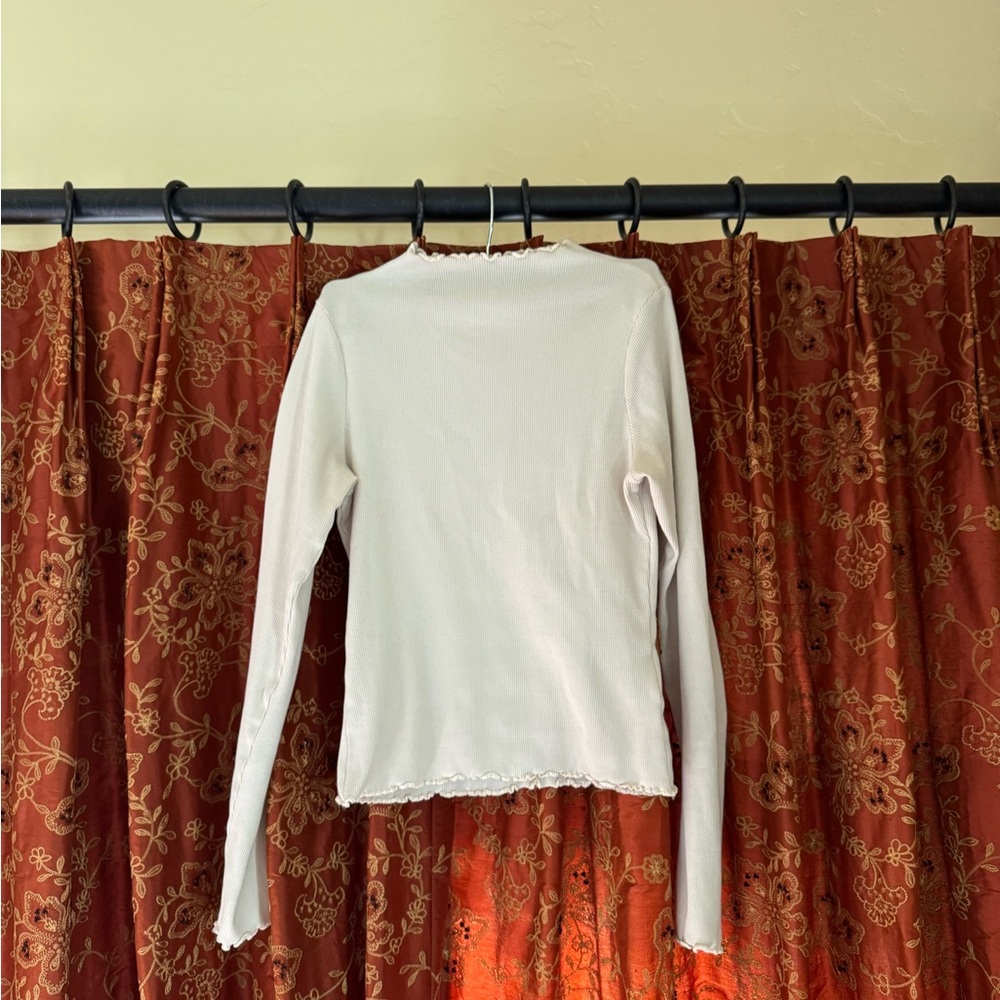 ASOS Cream Long Sleeve Top